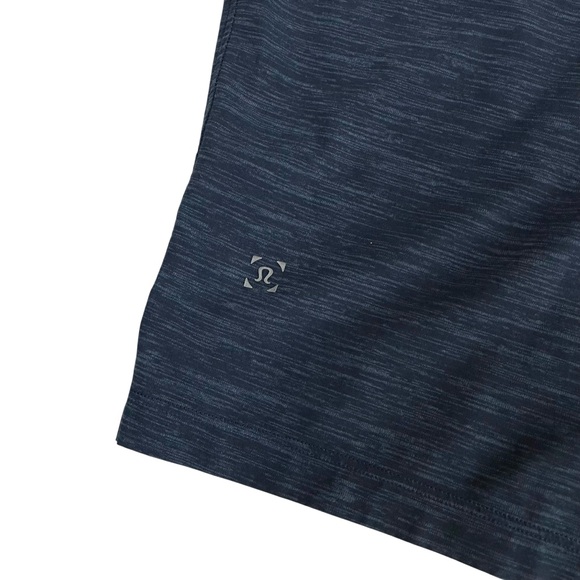 lululemon Men’s T.H.E. Short Linerless 9” Heather Iron Blue True Navy - Picture 10 of 16